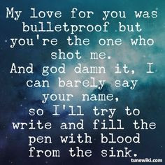 Pierce The Veil Quotes Bulletproof Love Bulletproof love by pierce the