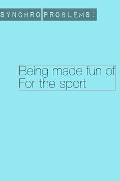 Swimming Synchro Quotes, Synchroni Swimming, Synchronised Swimming