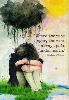 Eckhart Tolle Quote / Anger is always a secondary emotion. Underneath ...