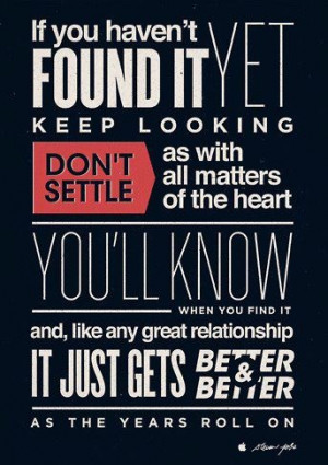never settle