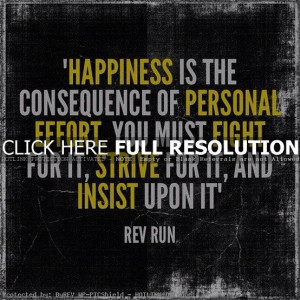 rev run quotes, deep, wise, sayings, happiness