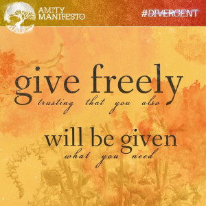 Give freely