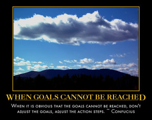 When it is obvious that the goals cannot be reached, don't adjust the ...