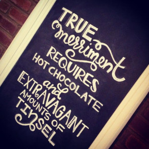 Christmas chalkboard. 