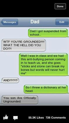 Dad I got suspended... More