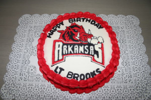 Arkansas Razorback Cake Image