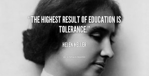 Tolerance Helen Keller Quote