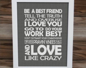 Love Like Crazy - song lyrics print - Lee Brice - typography subway ...