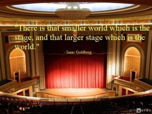 ... larger stage which is the world.