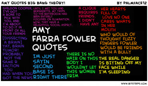 Amy quotes BIG BANG THEORY!