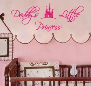 Daddy's Little Princess castle Girl Vinyl Wall word Lettering Decal ...