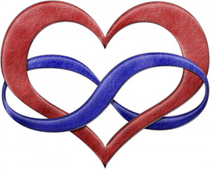 Infinity Heart Shaped Symbol - Polyamory Pride Fla by ... More