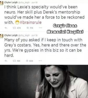 Chyler leigh on lexie's specialty