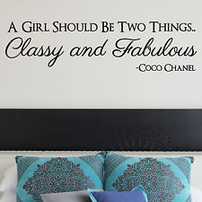COCO CHANEL, LARGE WALL STICKER, Classy, Fabulous, Girl, Fashion ...