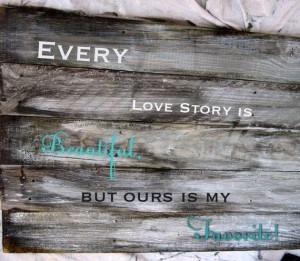 Wooden wall decor with love quote on Etsy, $45.00