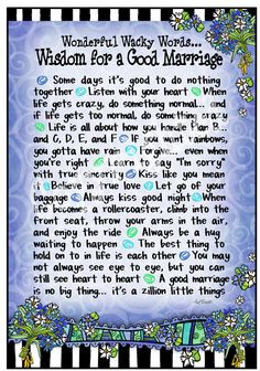 Wisdom For A Good Marriage More