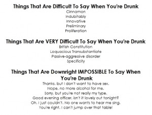 things that are x to say when drunk