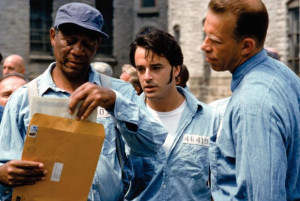 Still of Morgan Freeman and Gil Bellows in The Shawshank Redemption ...