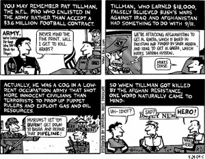 ... Sean Hannity and Ted Rall argue over Rall's 2004 Pat Tillman cartoon