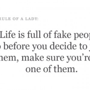 Don't be FAKE