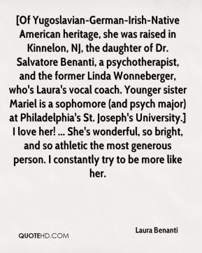 Laura Benanti - [Of Yugoslavian-German-Irish-Native American heritage ...