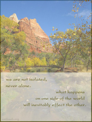 we are one quotes, we are not isolated never alone