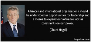 Alliances and international organizations should be understood as ...