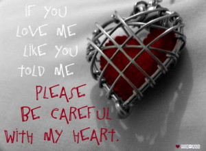 Please be careful with my heart