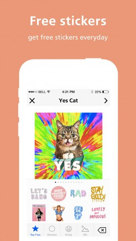 ... way to share selfies, stickers, quotes, & emoji for iPhone screenshot