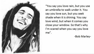 bob marley, love, quote