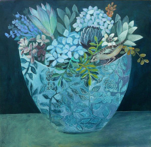 cate edwardsFlower Painting, Painting Art, Flower Art, Blue Green ...