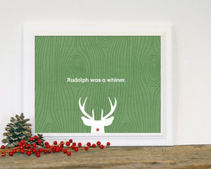 Funny Christmas Art Poster Digital Print by hairbrainedschemes (but no ...