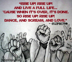 Rise Up and Live a Full Life: Quote Art (Cursive)