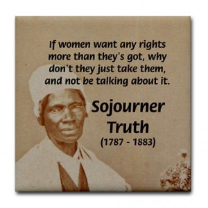 Feminist Sojourner Truth Tile Coaster on