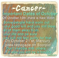October #Horoscope of #Cancer #astrology #astrologer #twitburc # ...