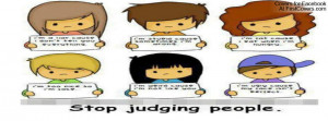 stop judging people Profile Facebook Covers