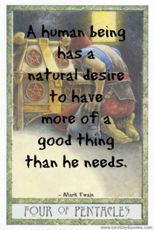 Tarotized Quote of the Day - Hoarding