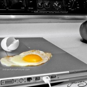 Funny Laptop Overheating | Funny Omelette Picture