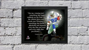 Emmitt Smith Dallas Cowboys NFL Pro Quotes Framed 8x10 Photo #2