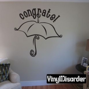 Congrats Baby Shower Celebrations Vinyl Wall Decal Mural Quotes Words ...