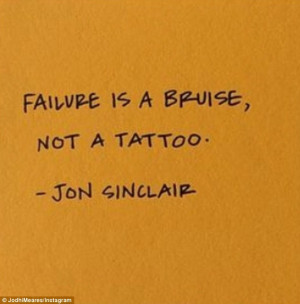 ... in an Instagram post on Wednesday by posting a quote from Jon Sinclair