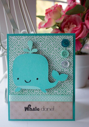 Whale Done - Handmade Greeting Card