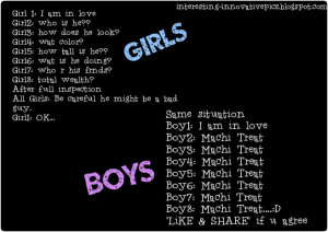 Difference Between Boys And Girls Funny Quotes