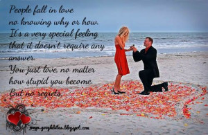 LOVE QUOTES – People fall in love not knowing why or how