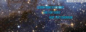 galaxy with quote Profile Facebook Covers