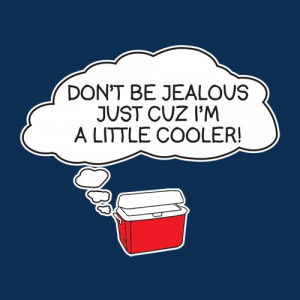 DON'T BE JEALOUS JUST CUZ I'M A LITTLE COOLER T-SHIRT