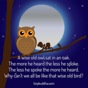 Wise Old Owl Quote