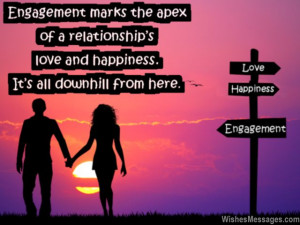 Humorous and funny quote about engagement love and happiness