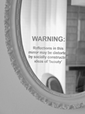 beauty quote Black and White depression hipster indie mirror society ...