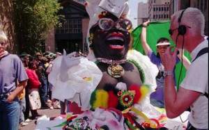 An effigy of Robert Mugabe in Johannesburg’s Gay Pride parade